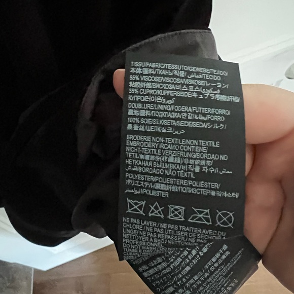 Robe Smoking Longue En Laine Grain De Poudre en Noir - Saint Laurent dress - Picture 12 of 15